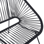 Gartenbank ACAPULCO II 113 cm Polyrattan Schwarz