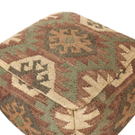 Pouf Jute mehrfarbig 50 x 50 x 30 cm CUMBUM