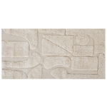 Teppich Baumwolle beige 80 x 150 cm abstraktes Muster Kurzflor DIYADIN