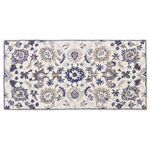 Teppich Wolle beige / blau 80 x 150 cm Kurzflor KUMRU