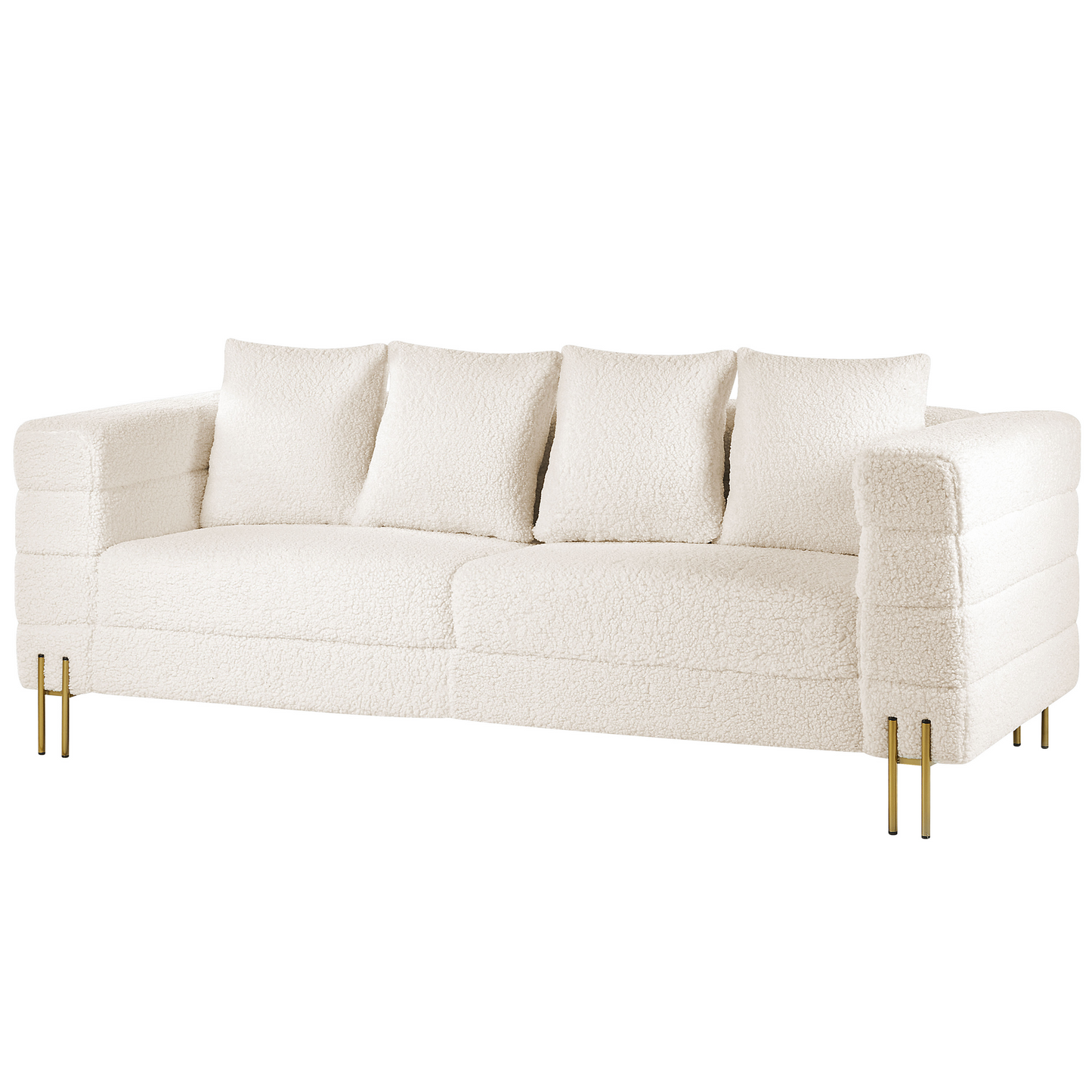 3-Sitzer Sofa Bouclé weiss GRANNA