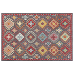 Teppich Wolle mehrfarbig 140 x 200 cm Kurzflor FINIKE