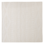Teppich Wolle helles Beige 200 x 200 cm geometrisches Muster Kurzflor LAPSEKI