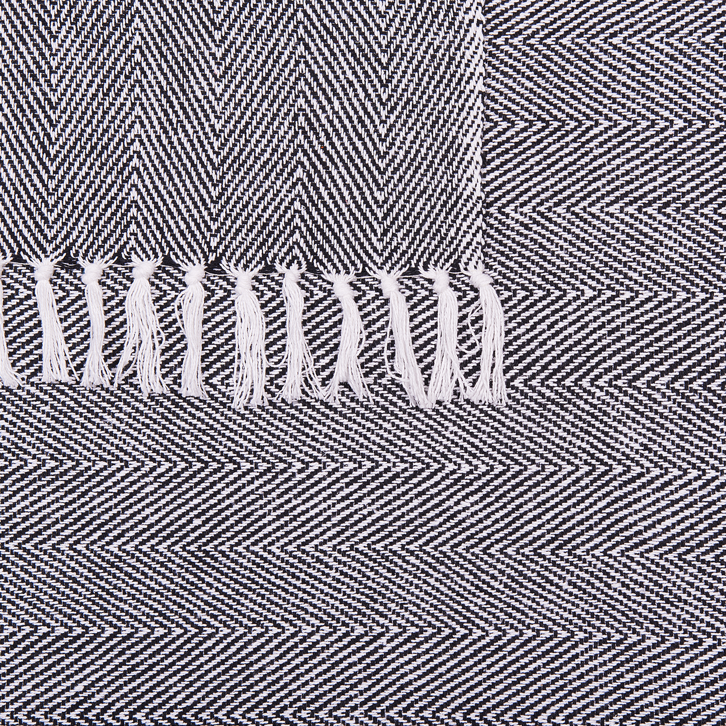 Kuscheldecke TANGIER Baumwolle 130 x 160 cm Schwarz