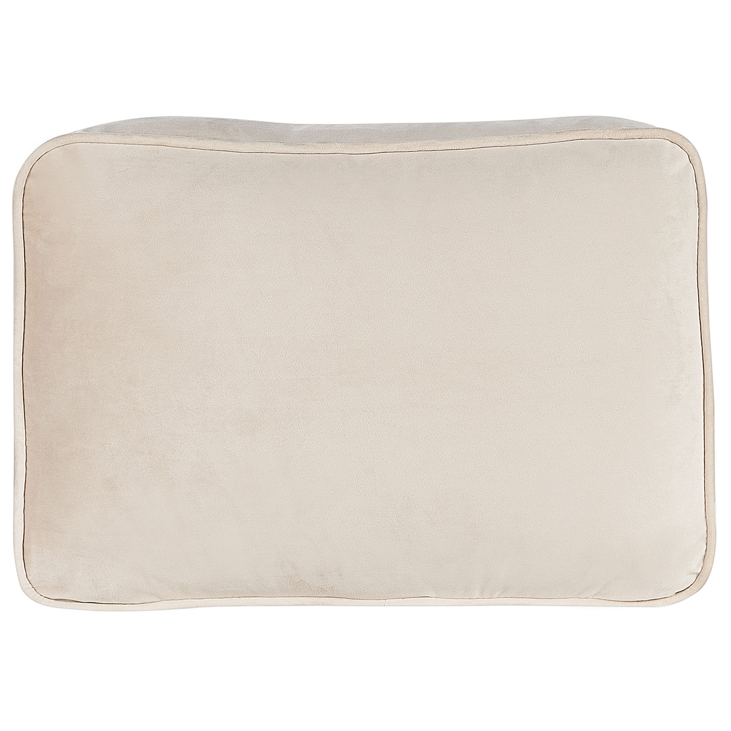 Chaiselongue Samtstoff beige linksseitig MIRAMAS