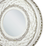 Wandspiegel SOLEDAD 61 cm 61 cm Bambusholz Weiss