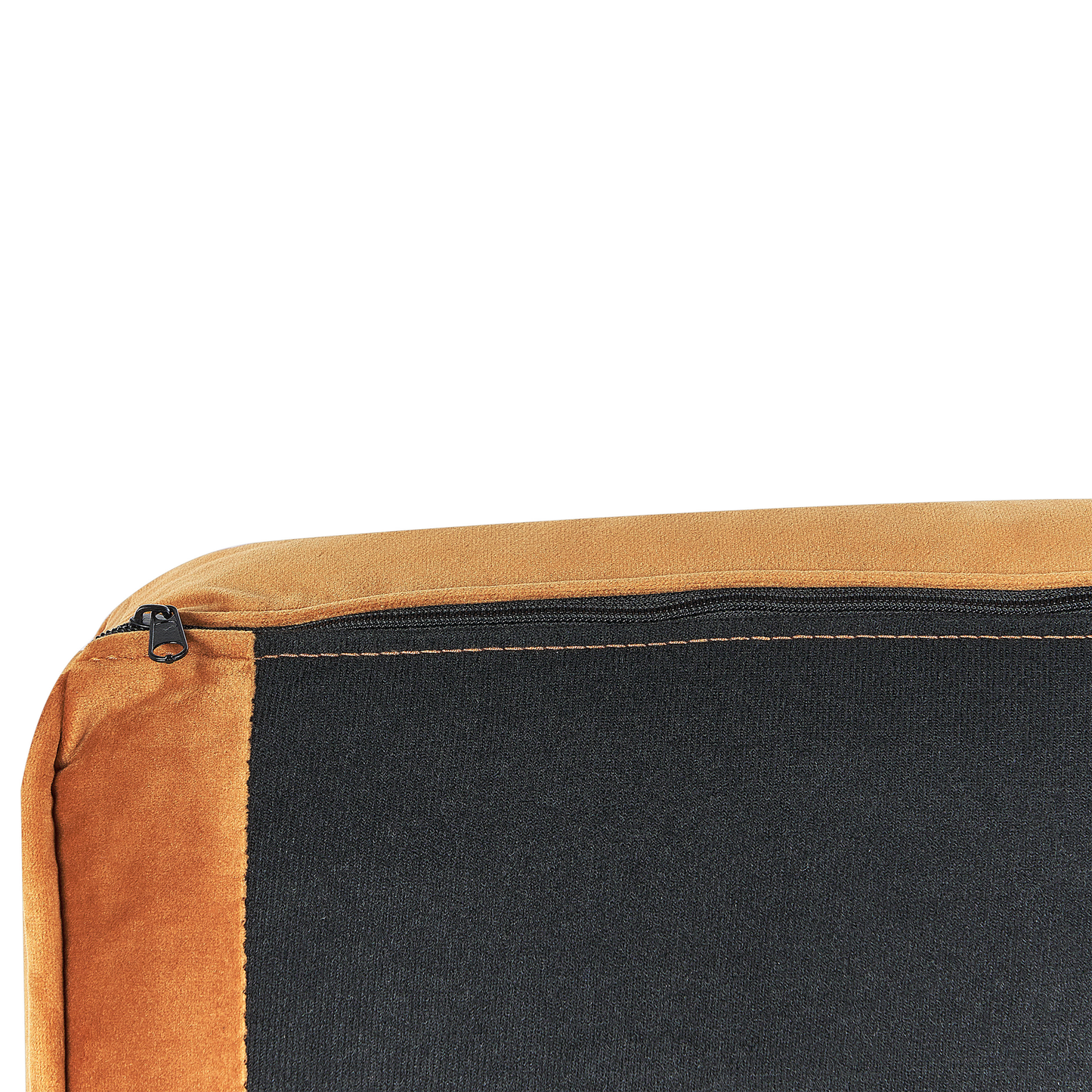 Chaiselongue Samtstoff orange linksseitig MIRAMAS