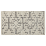 Teppich Wolle beige / schwarz 80 x 150 cm URLA