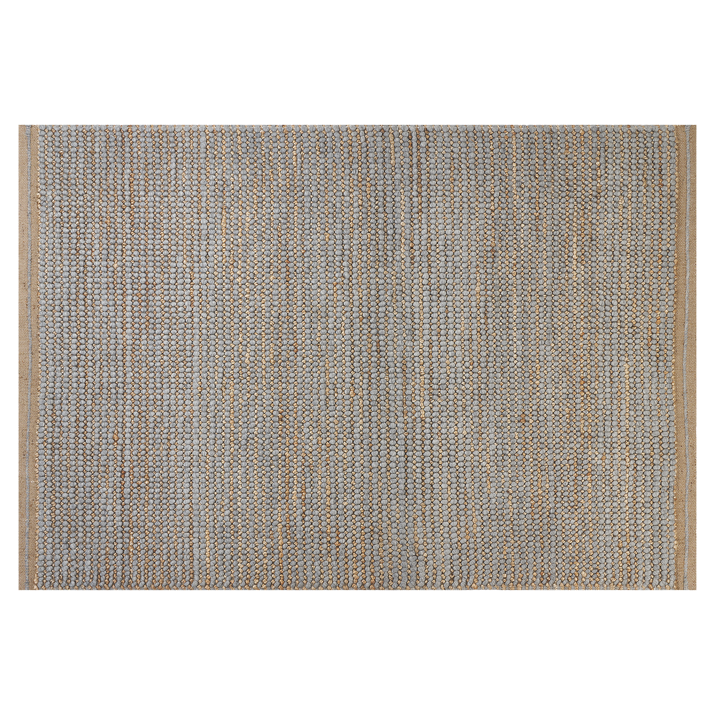 Teppich Wolle grau 140 x 200 cm Kurzflor BANOO