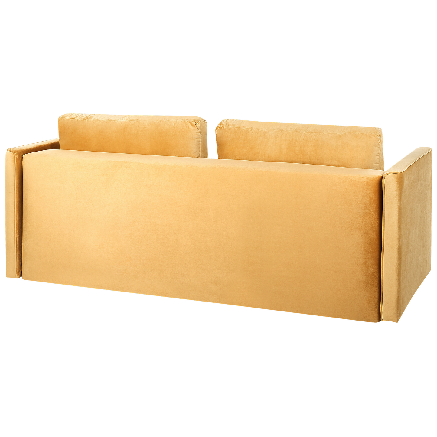 3-Sitzer Schlafsofa Samtstoff senfgelb mit Stauraum EKSJO