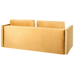 3-Sitzer Schlafsofa Samtstoff senfgelb mit Stauraum EKSJO