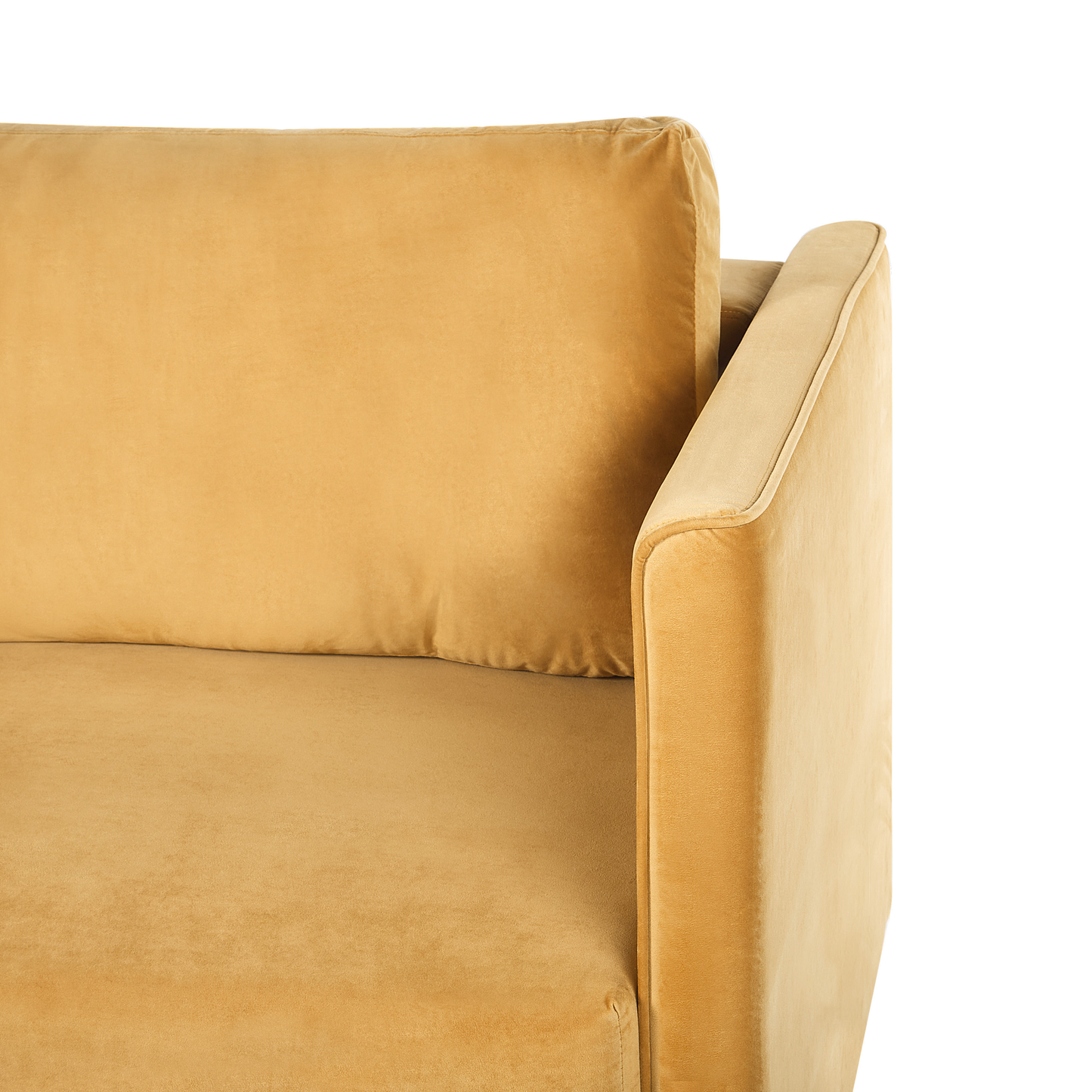 3-Sitzer Schlafsofa Samtstoff senfgelb mit Stauraum EKSJO