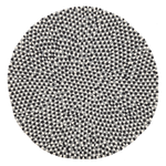Filzkugelteppich Wolle mehrfarbig ø 140 cm abstarktes Muster Kurzflor PENEK
