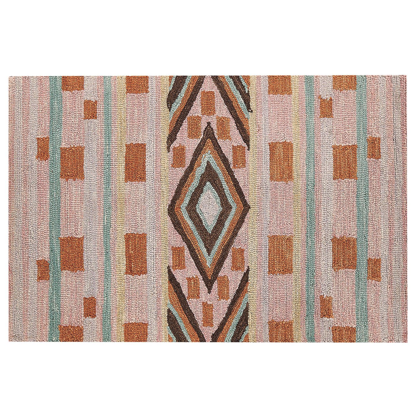 Teppich mehrfarbig geometrisches Muster 140 x 200 cm YOMRA