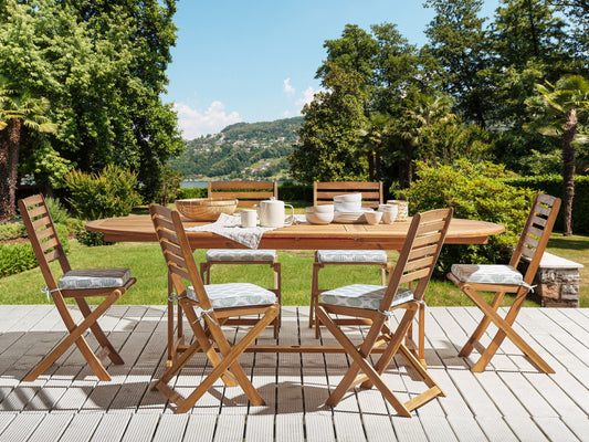 Gartenstuhlkissen 6er Set TOLVE 39 x 31 cm Mintgrün