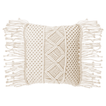 Dekokissen 2er Set YORTAN Baumwolle 45 x 45 cm Hellbeige Geometrisches Muster