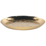 Dekotablett Eisen gold Blumenmuster 2er Set SADANE