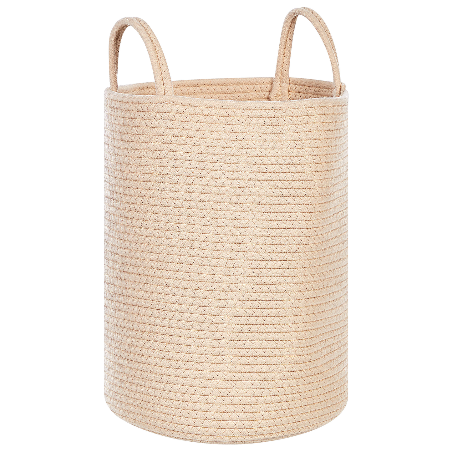 Textilkorb Baumwolle hellbeige ⌀ 34 cm 2er Set SARYK