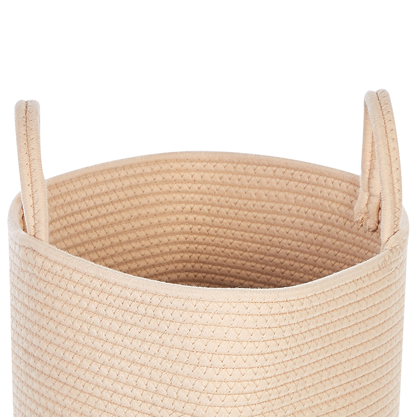 Textilkorb Baumwolle hellbeige ⌀ 34 cm 2er Set SARYK