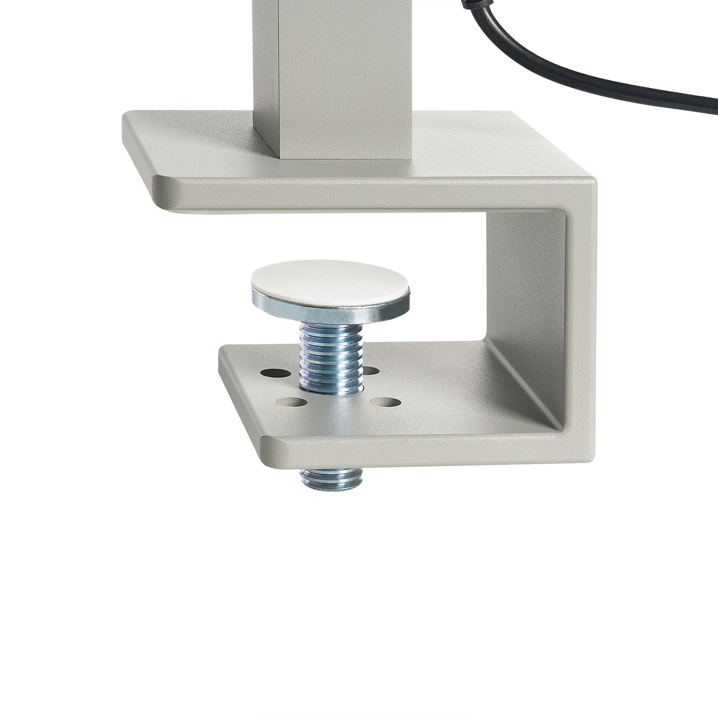 LED Schreibtischlampe klemmbar VOLANS mit Dimmer Metall Silber