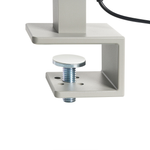 LED Schreibtischlampe klemmbar VOLANS mit Dimmer Metall Silber