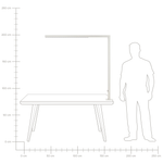 LED Schreibtischlampe klemmbar VOLANS mit Dimmer Metall Silber