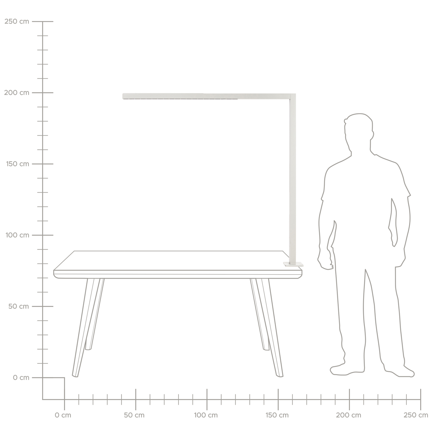 LED Schreibtischlampe klemmbar OCTANT mit Bewegungsmelder Metall Silber