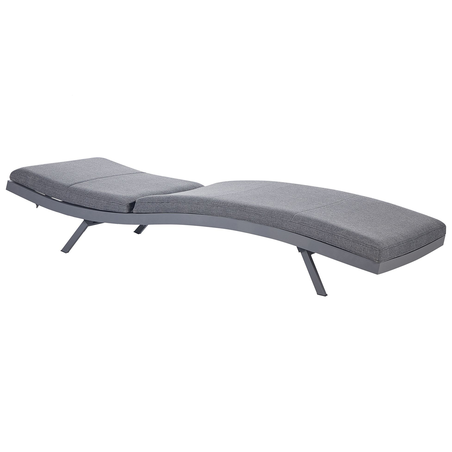 Gartenliege Aluminium Textilbespannung dunkelgrau AMELIA