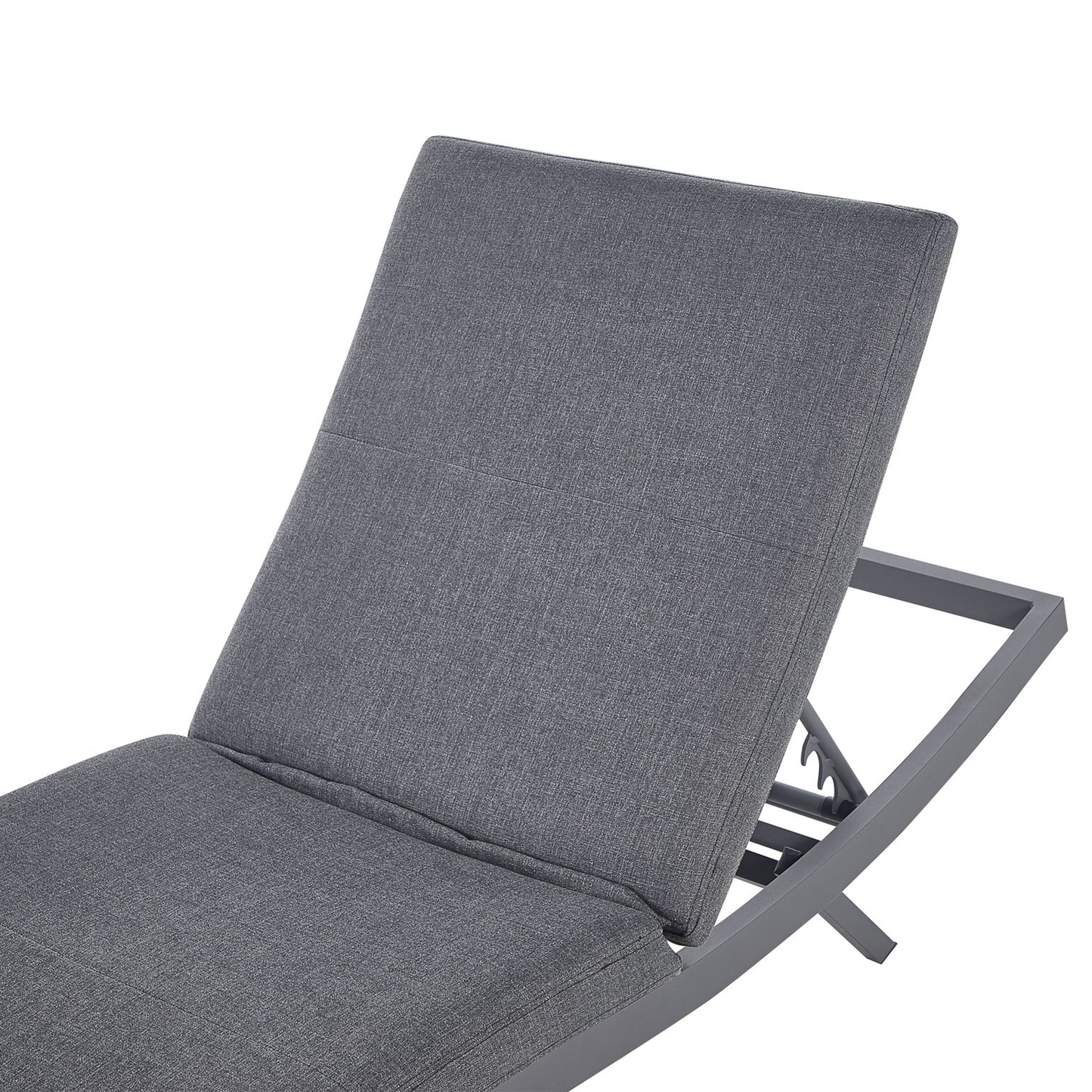 Gartenliege Aluminium Textilbespannung dunkelgrau AMELIA