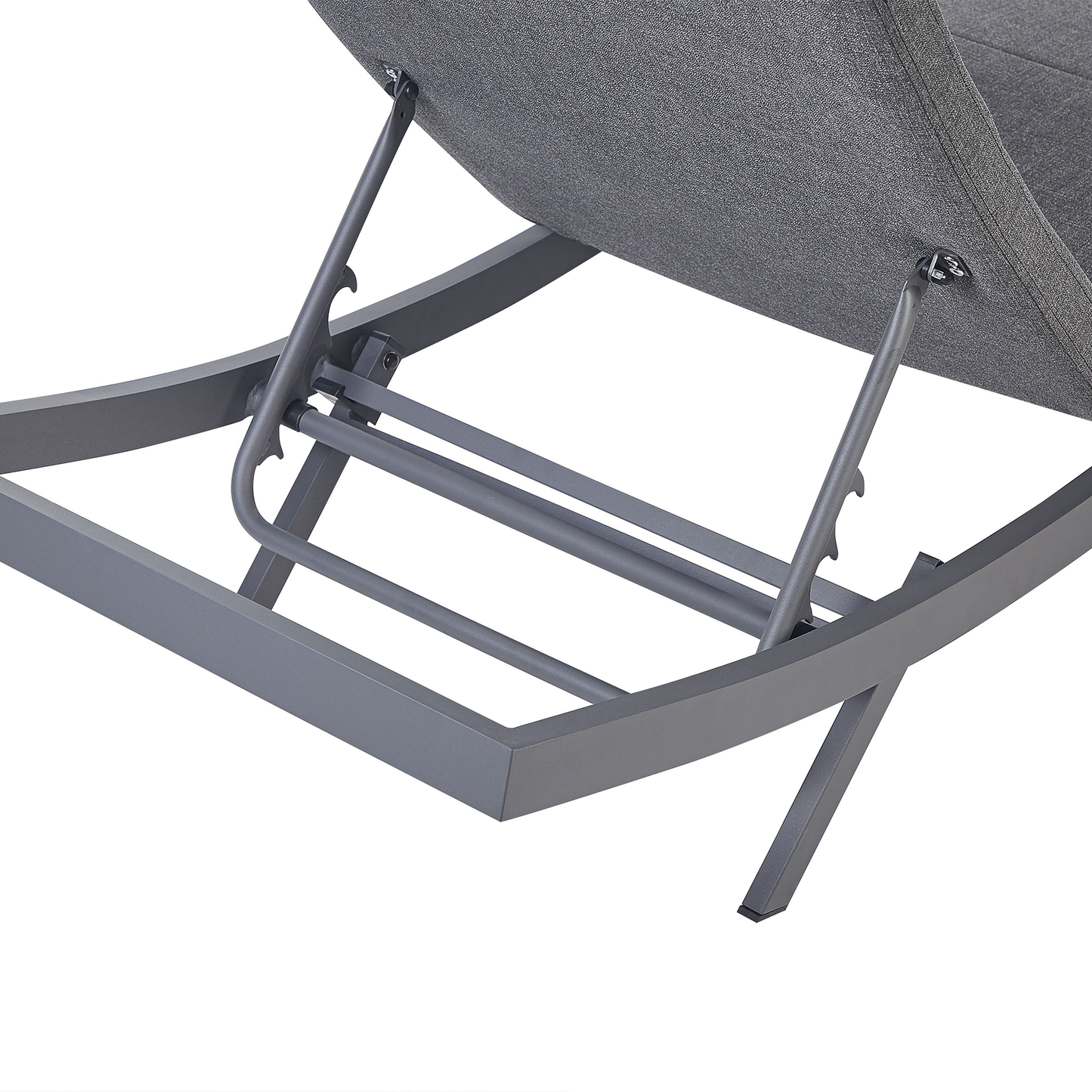 Gartenliege Aluminium Textilbespannung dunkelgrau AMELIA