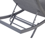 Gartenliege Aluminium Textilbespannung dunkelgrau AMELIA