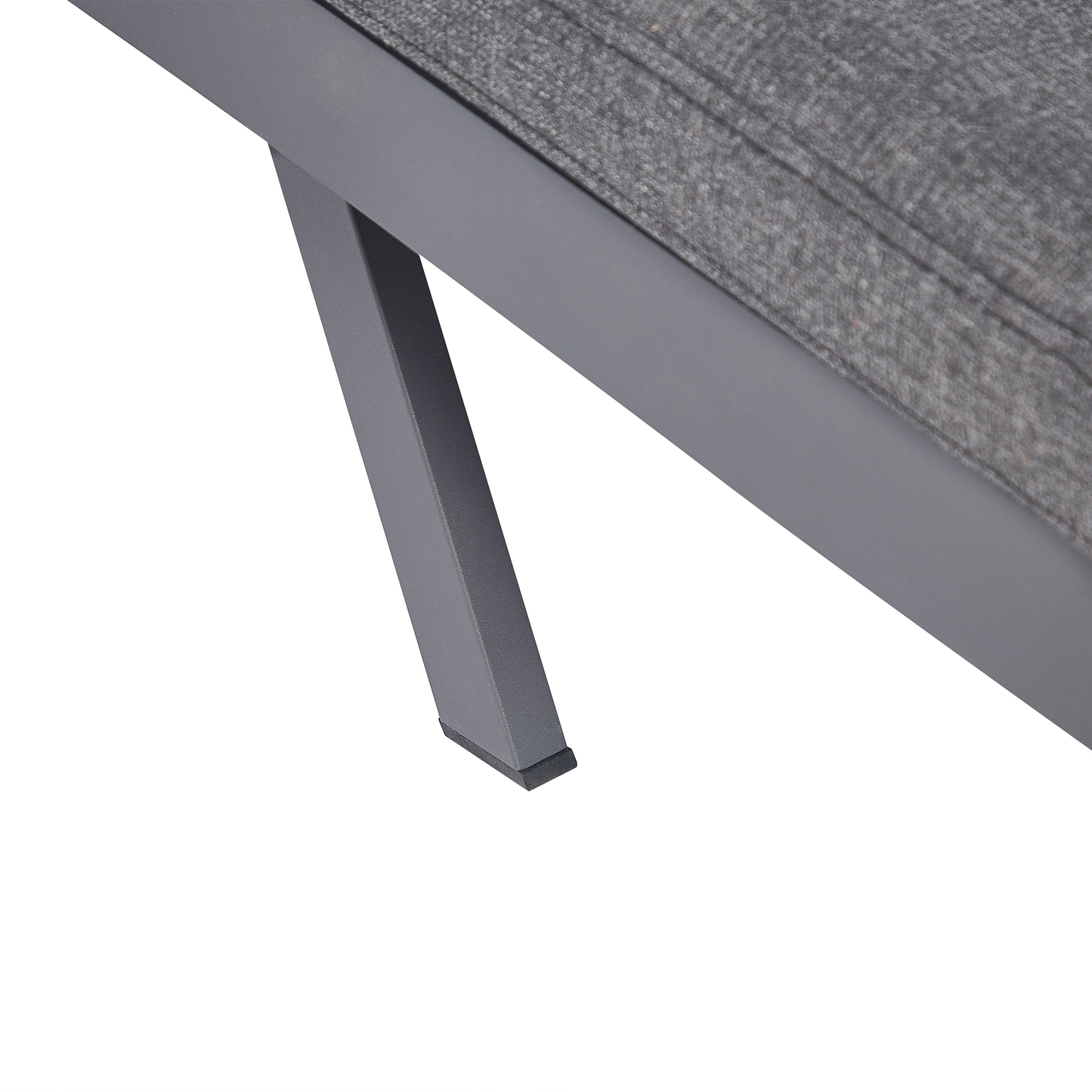 Gartenliege Aluminium Textilbespannung dunkelgrau AMELIA