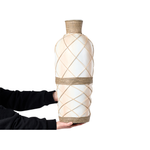 Terrakotta Dekovase 62 cm Beige Weiss ROKAN
