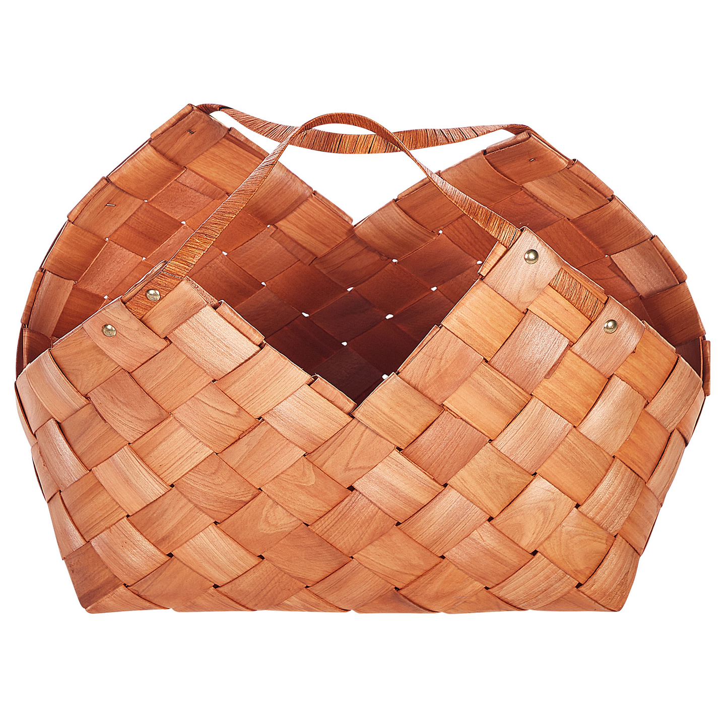 Aufbewahrungskorb Tannenholz goldbraun QARA