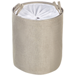 Textilkorb mit Kordelzug beige 2er Set SAMTI