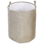 Textilkorb mit Kordelzug beige 2er Set SAMTI