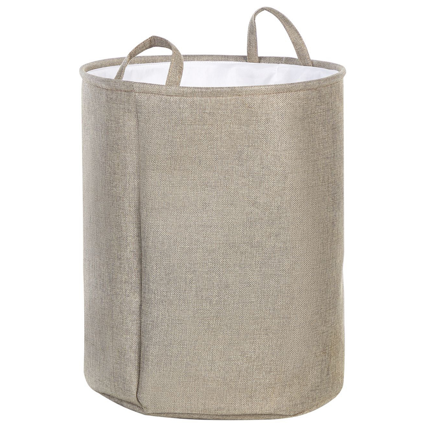 Textilkorb mit Kordelzug beige 2er Set SAMTI