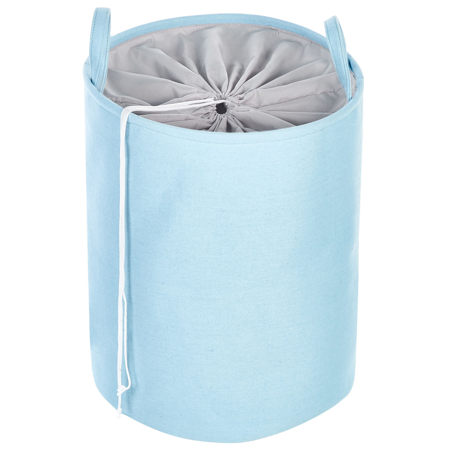 Textilkorb mit Kordelzug hellblau 3er Set ARCHA