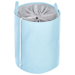 Textilkorb mit Kordelzug hellblau 3er Set ARCHA