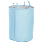 Textilkorb mit Kordelzug hellblau 3er Set ARCHA