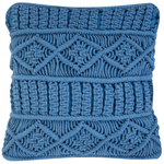 Dekokissen 2er Set KARATAS Baumwolle 45 x 45 cm Blau Geometrisches Muster