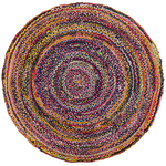 Teppich Baumwolle bunt ⌀ 140 cm TOKAT