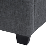 Wasserbett Leinenoptik grau 160 x 200 cm BELFORT