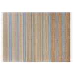 Teppich Jute beige / hellblau 160 x 230 cm Streifenmuster Kurzflor zweiseitig TALPUR