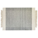 Teppich Wolle grau / cremeweiss 160 x 230 cm Kurzflor TATLISU