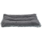 Tierbett ERGANI Samtstoff Grau