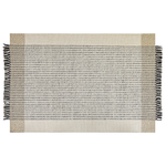 Teppich Wolle beige / schwarz 200 x 300 cm Kurzflor DIVARLI