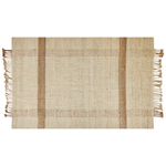 Teppich Jute sandbeige 160 x 230 cm geometrisches Muster Kurzflor YELMEZ