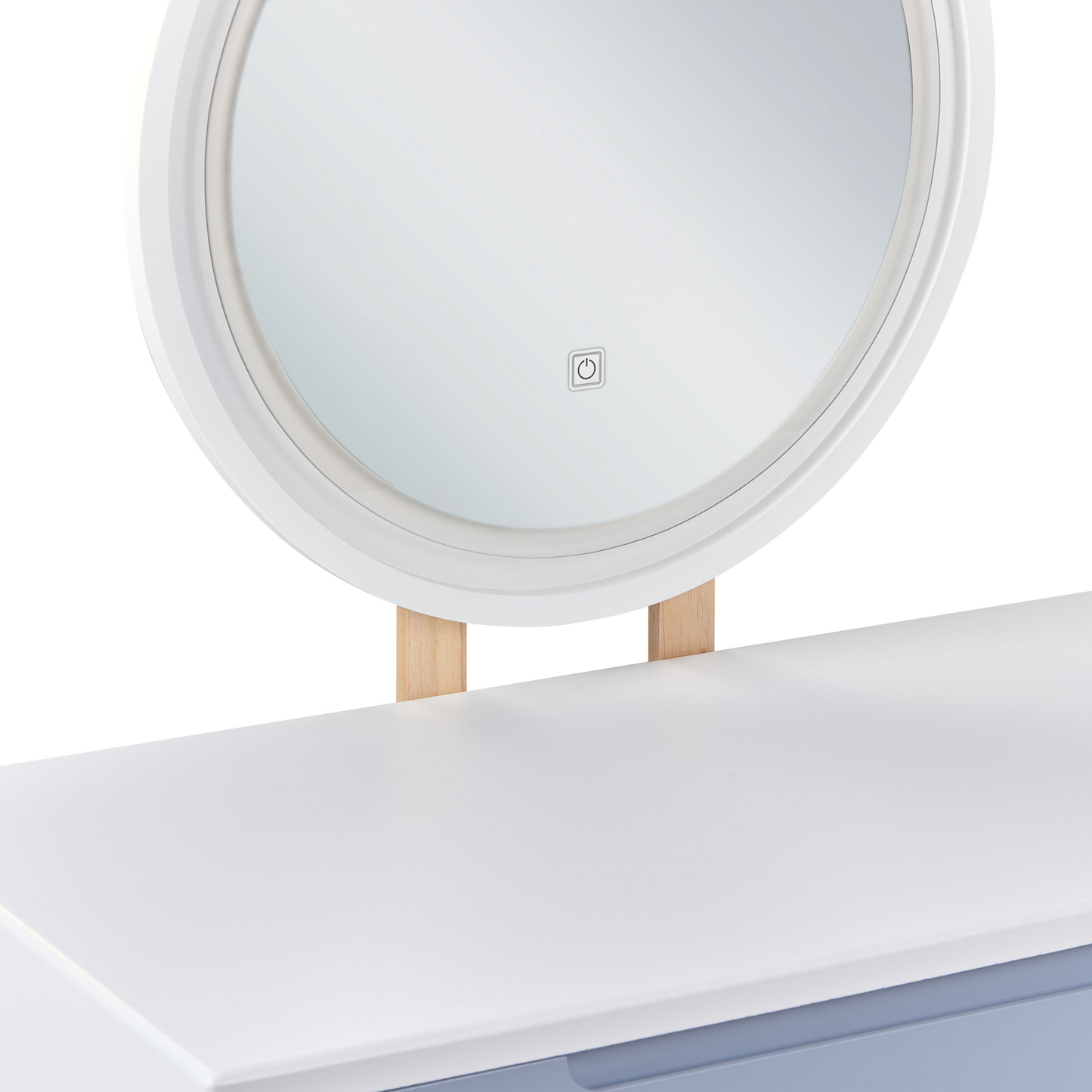 Schminktisch mit Spiegel und Hocker JOSSELIN LED Weiss
