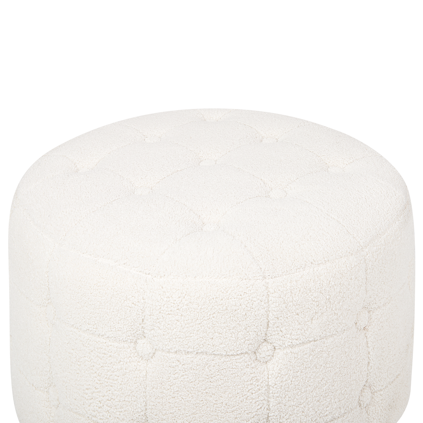 Pouf Bouclé ⌀ 55 cm weiss TAMPA